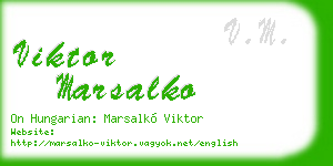 viktor marsalko business card
